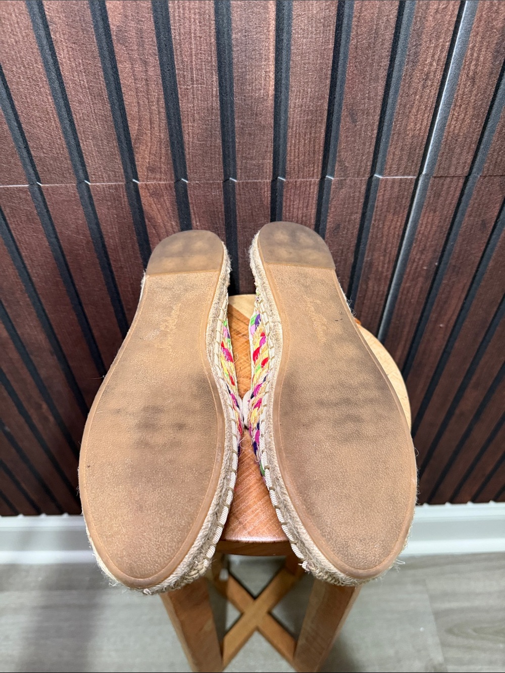 Sam Edelman Kerry Multicolor Woven Espadrille Mules Size 8.5 - Picture 6 of 6